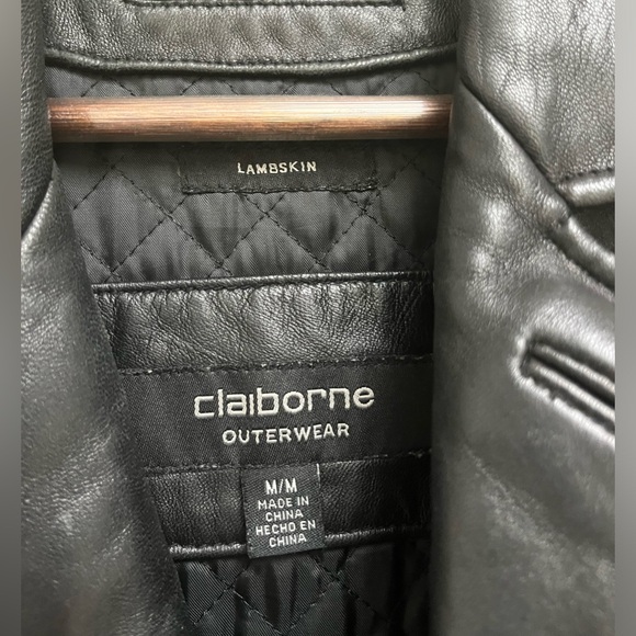 Claiborne Outwear Men’s Lambskin Leather Jacket Size Medium - Picture 7 of 8